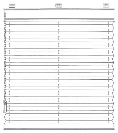 Plissee Cosiflor Typ F4 mit Kettenbedienung