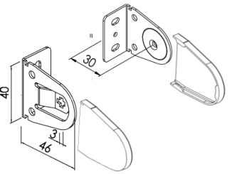 Rollo Trägerset 25 mm Springrollo 