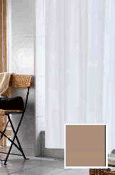 Duschvorhang Uni Textil mocca | 180 x 200 cm