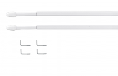 Vitragenstange weiss 2er Set 