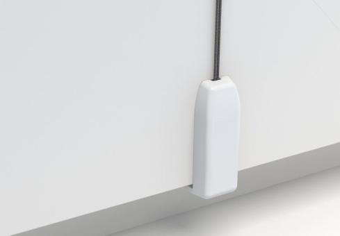 Klemmträger Slim weiss 4er Set für Plissee Faltstore 