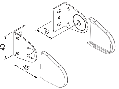 Rollo Trägerset 25 mm M 