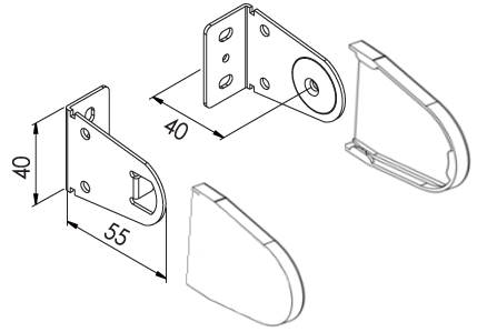 Rollo Trägerset 25 mm L 