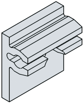 Montageclips Wand für Bilderschiene 