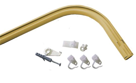 Gardinenschiene aus Aluminium messing eloxiert 