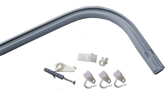 Gardinenschiene aus Aluminium silber 