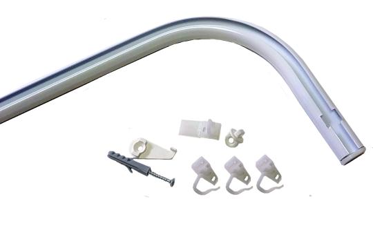 Gardinenschiene aus Aluminium weiss 