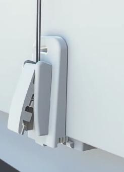 4er Set Plissee Glasfalz-Klemmträger 